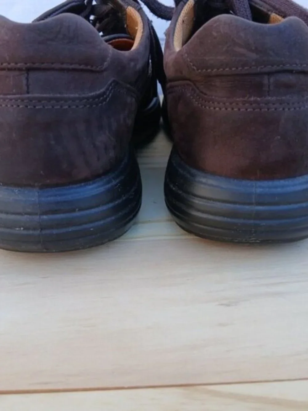 ECCO Men’s Brown Nubuck Moc Toe Comfort Lace-Up Shoes EU 42 US 8–8.5